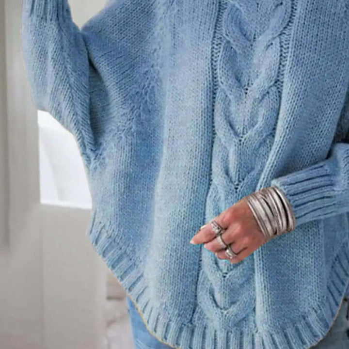 Women's Relaxed Fit Turtleneck Knit Sweater