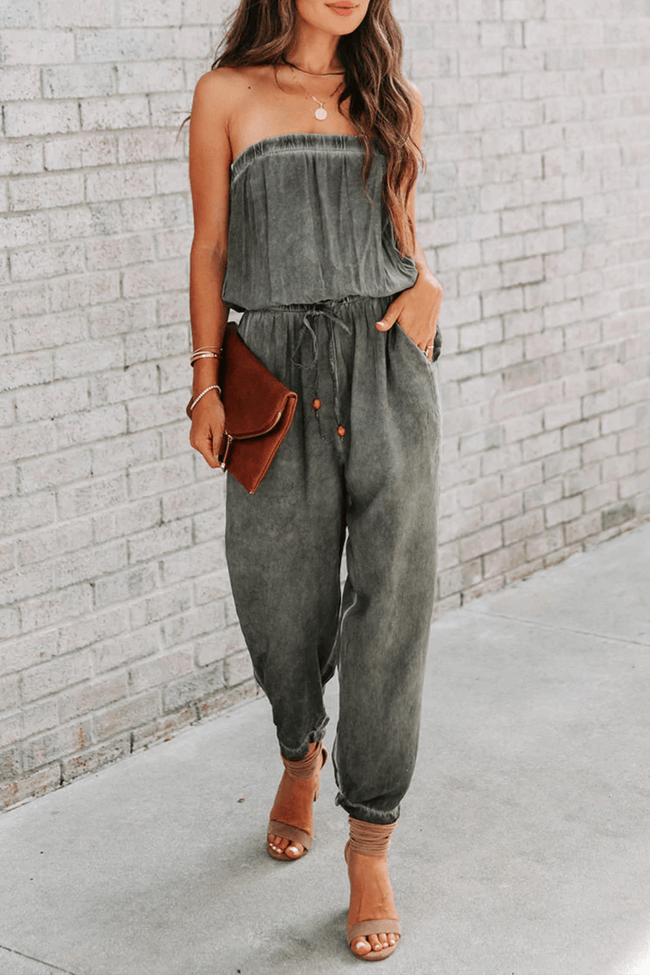 Women's Adjustable Strapless Summer Jumpsuit