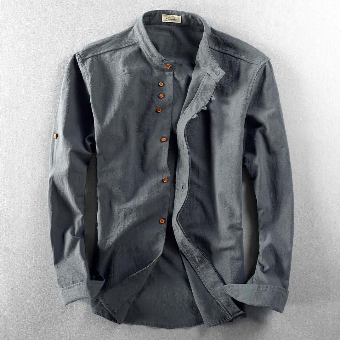 Men's Long Sleeve Standard Collar Shirt