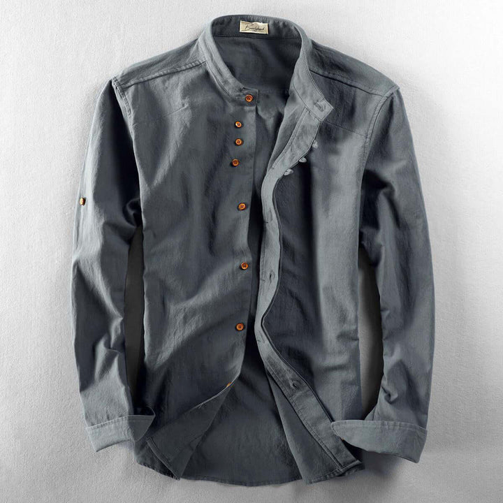 Men's Long Sleeve Standard Collar Shirt