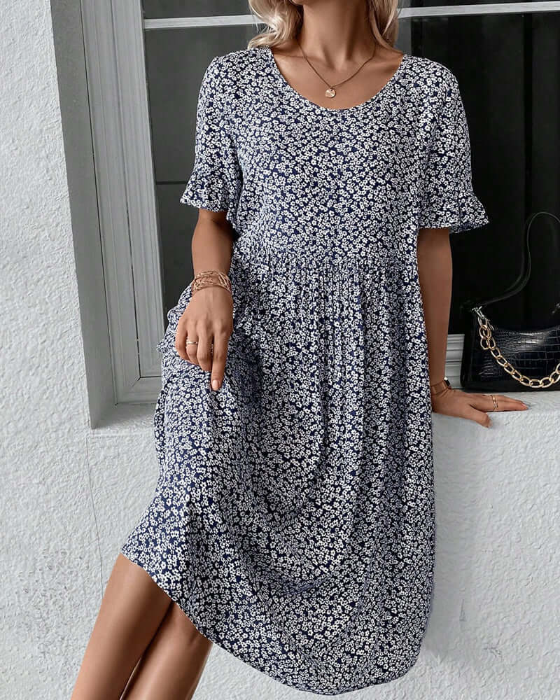 Floral Summer Dress: Lightweight & Breathable A-Line Dress