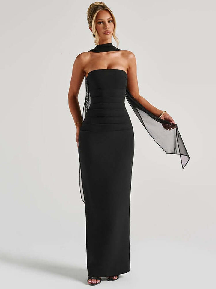 Elegant Floor-Length Women's Evening Gown