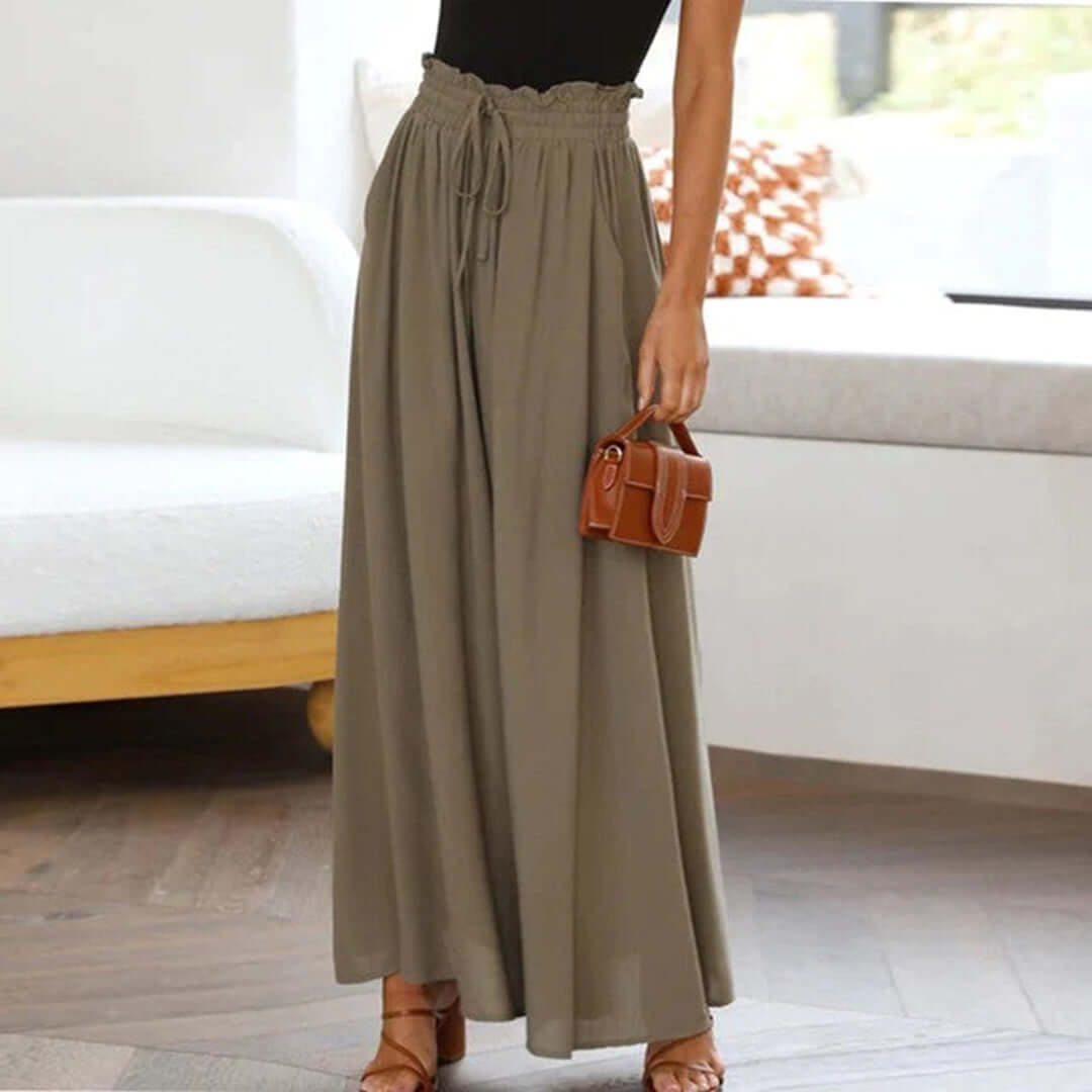 Women's Flowy Maxi Skirt with Pockets