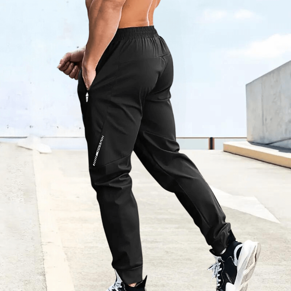Men's Slim Fit Athletic Joggers with Zipper Pockets