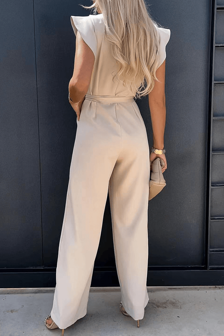 Women's Flared Sleeve Jumpsuit: Elegant & Comfortable