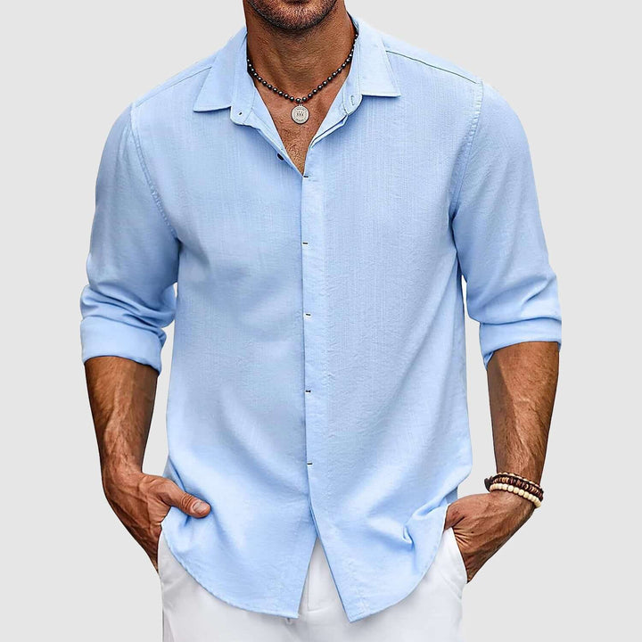 Men's Elegant Long-Sleeve Dress Shirt