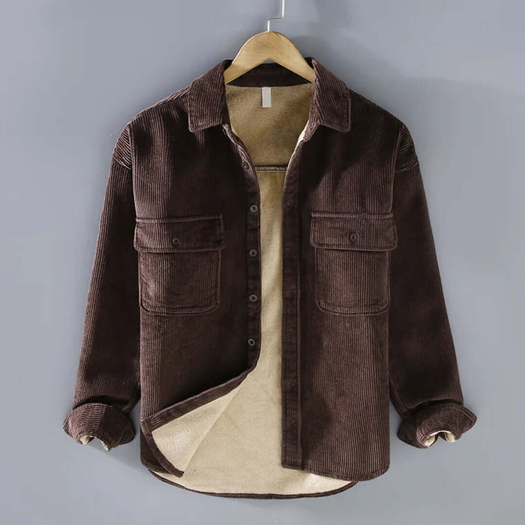 Men's Casual Long-Sleeve Corduroy Shirt