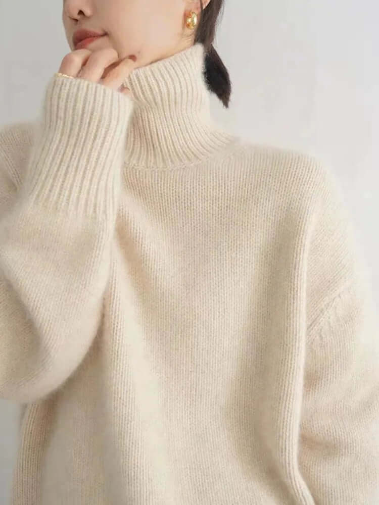Women's Chunky Knit High Neck Sweater