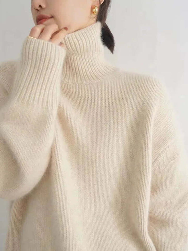 Women's Chunky Knit High Neck Sweater