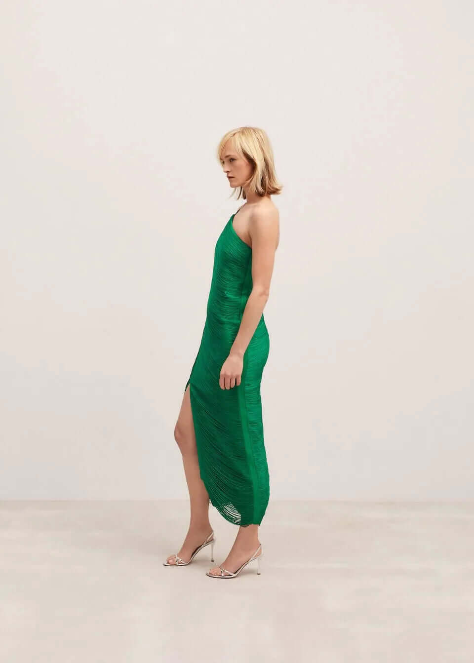 Elegant Asymmetrical Fringe Summer Dress