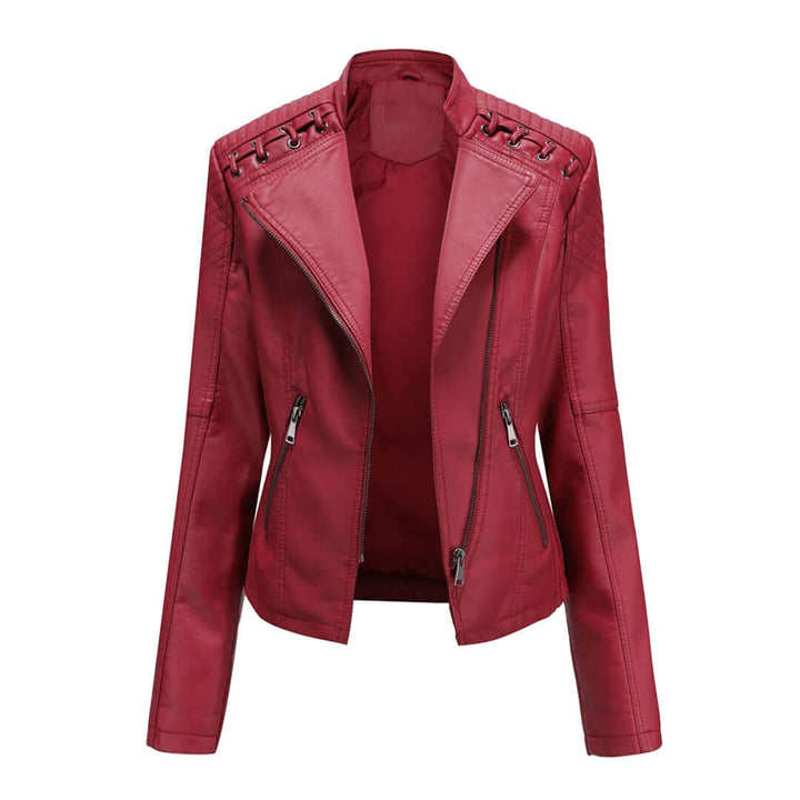 Women's PU Leather Motorcycle Jacket: Edgy Style & Comfort