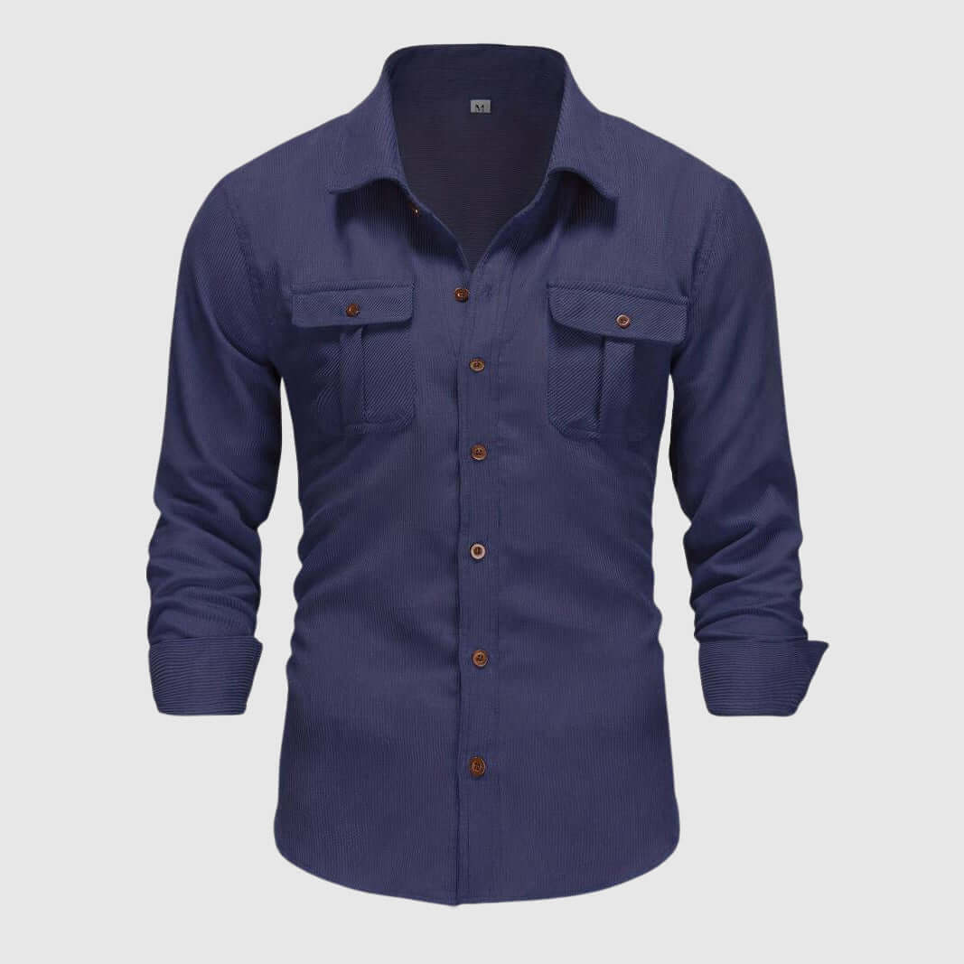 Men's Epaulet Work Shirt with Buckle Detail