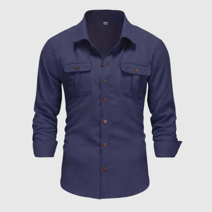 Men's Epaulet Work Shirt with Buckle Detail
