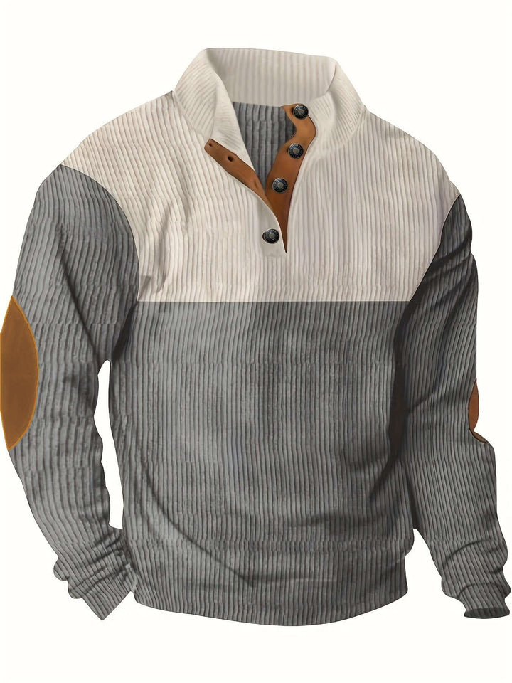 Men's Ribbed Knit Pullover Sweater
