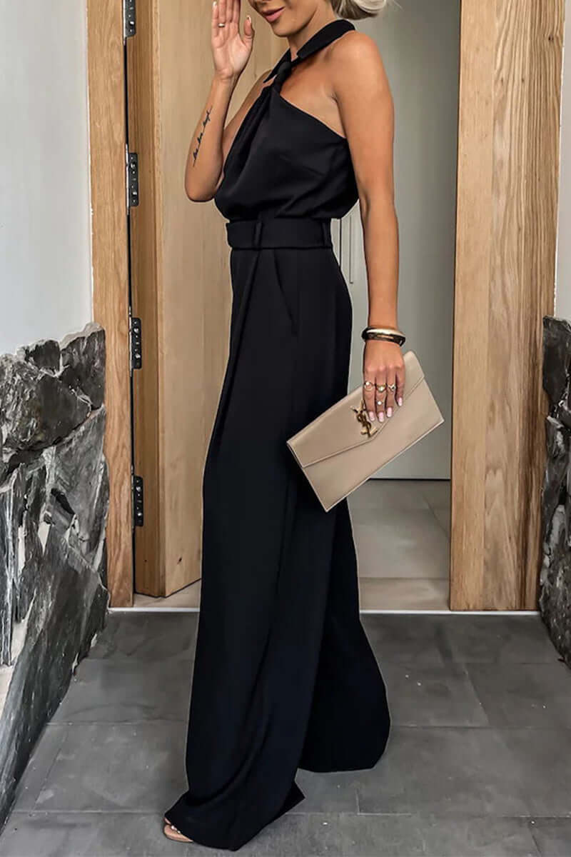 Women's Sleek Pocket Jumpsuit: Versatile & Comfortable