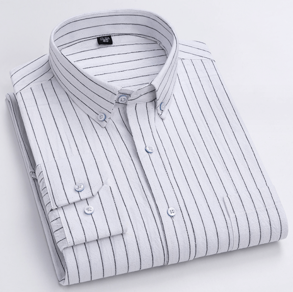 Men's Plaid Button-Down Shirt: Regular Fit Smart Casual Top