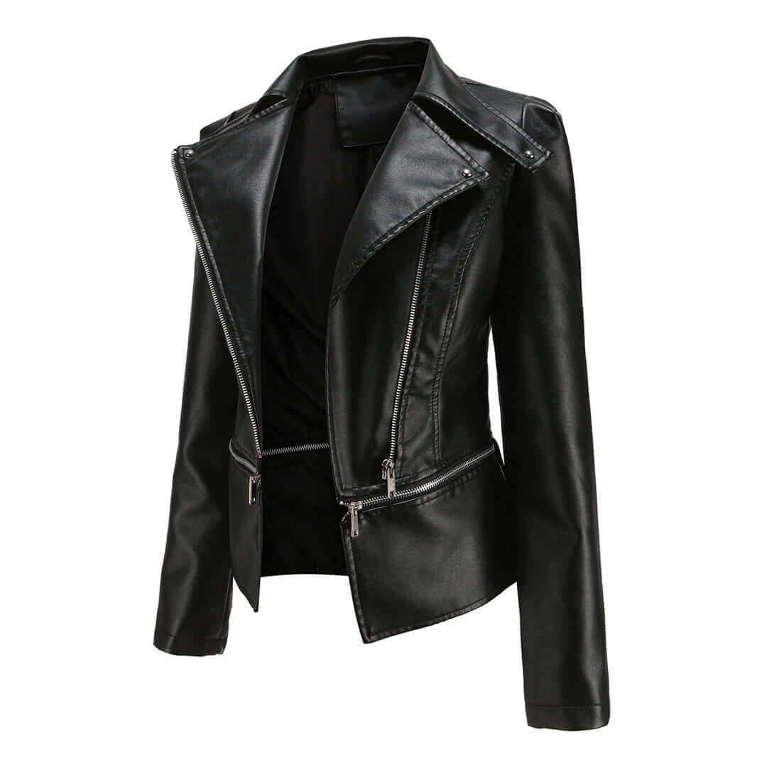 Women's Stylish Leather-Look Jacket