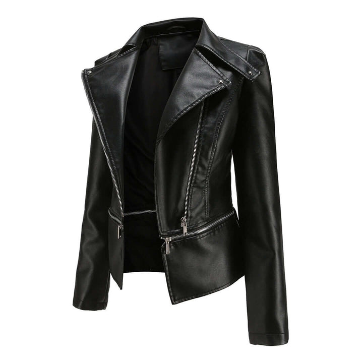 Women's Stylish Leather-Look Jacket
