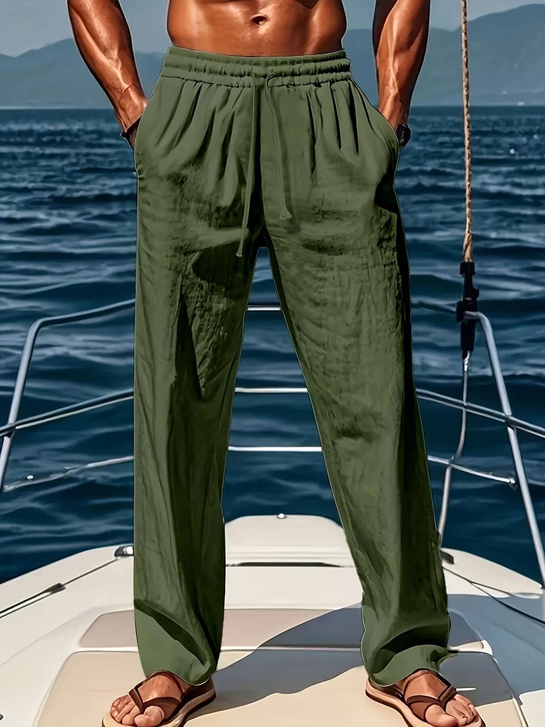 Men's Casual Loose Fit Trousers: Breathable & Comfortable