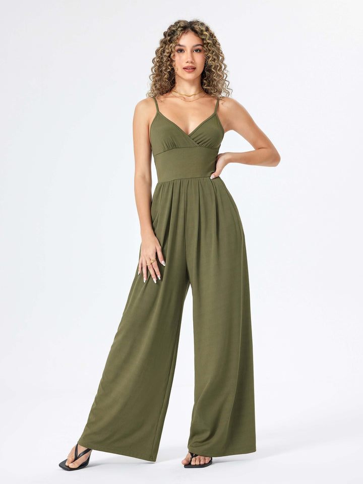 Women's Wide Leg Sleeveless Jumpsuit