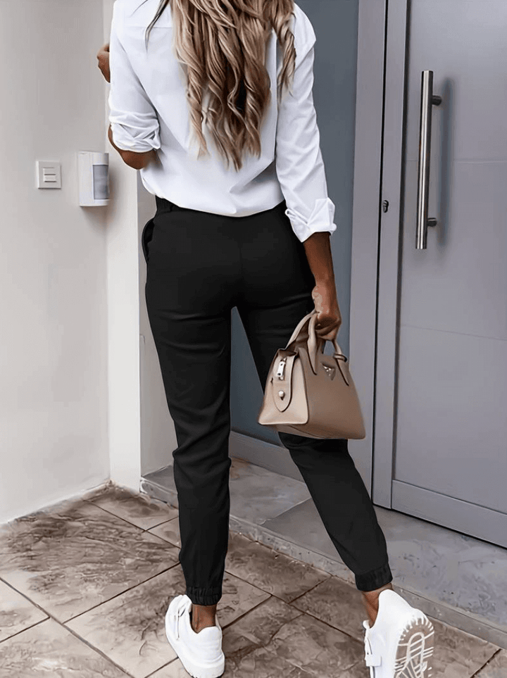 Women's Slim Fit High Waist Joggers with Pockets