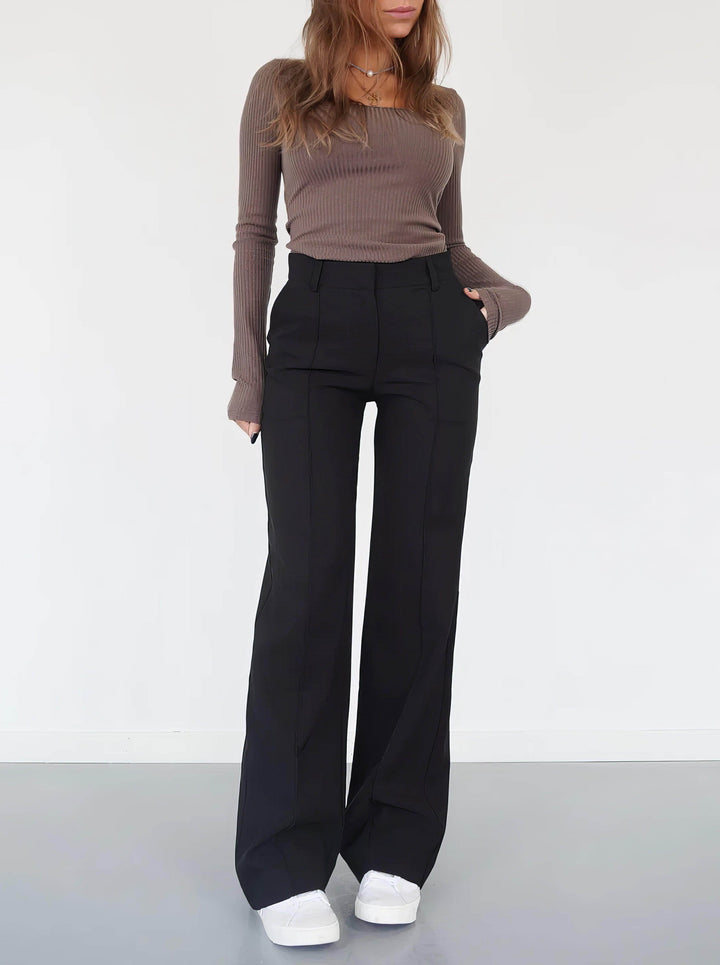High-Waisted Elegant Women's Trousers