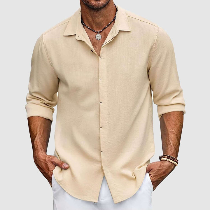 Men's Elegant Long-Sleeve Dress Shirt