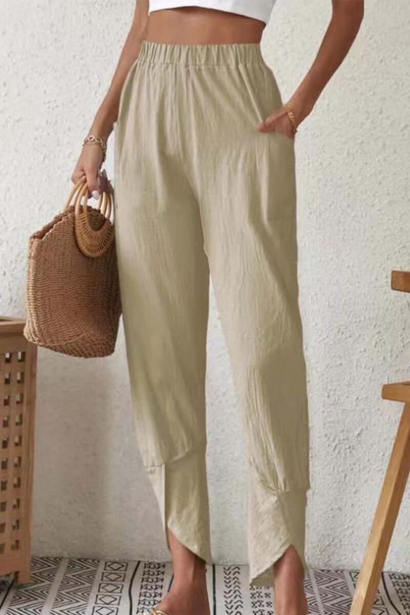 Women's High-Waisted Loose Fit Casual Pants