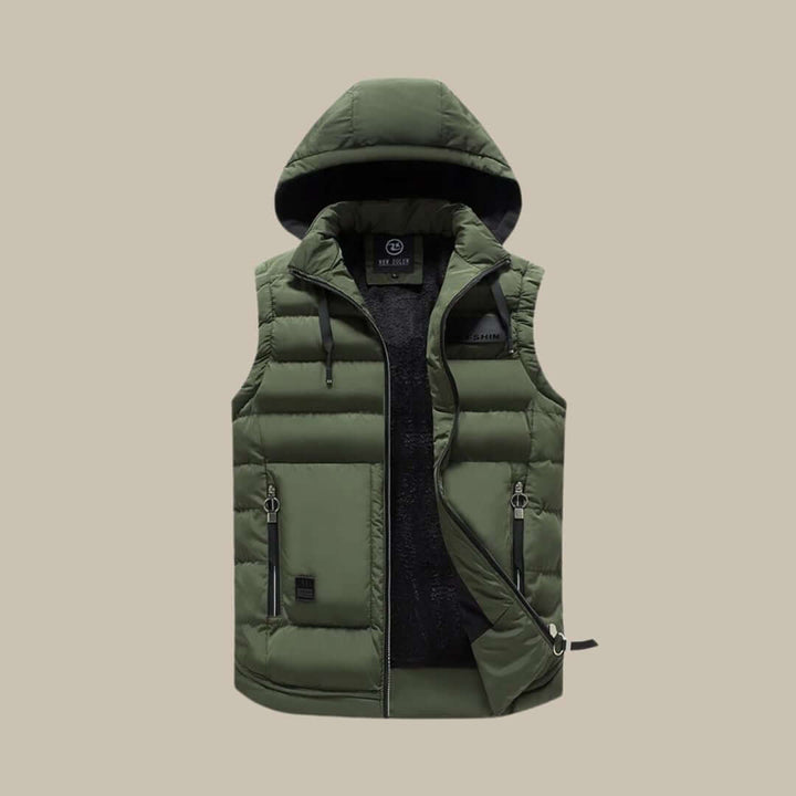 Quilted Vest with Removable Hood: Lightweight & Stylish