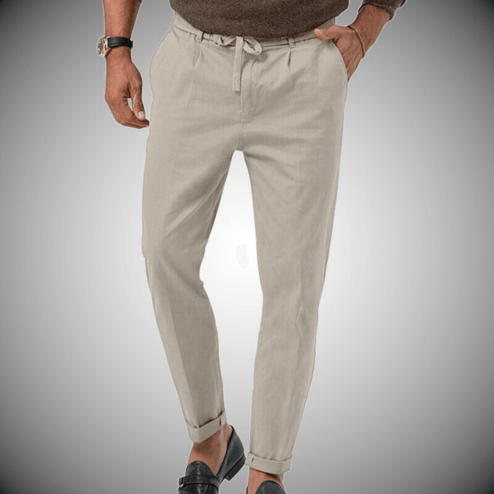 Men's High-Waisted Formal Trousers