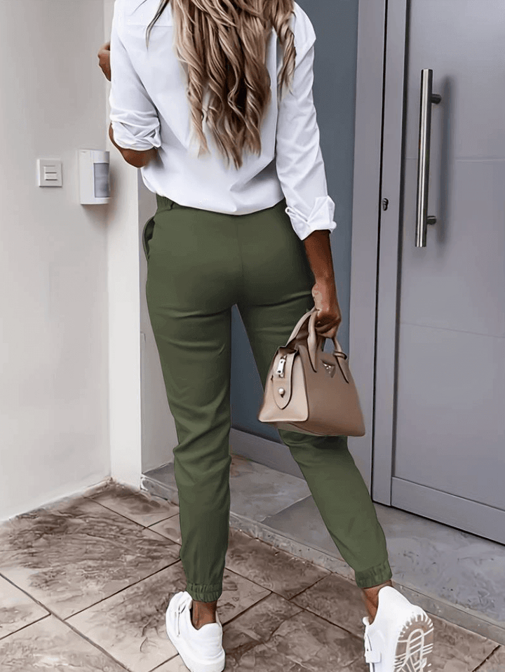 Women's Slim Fit High Waist Joggers with Pockets