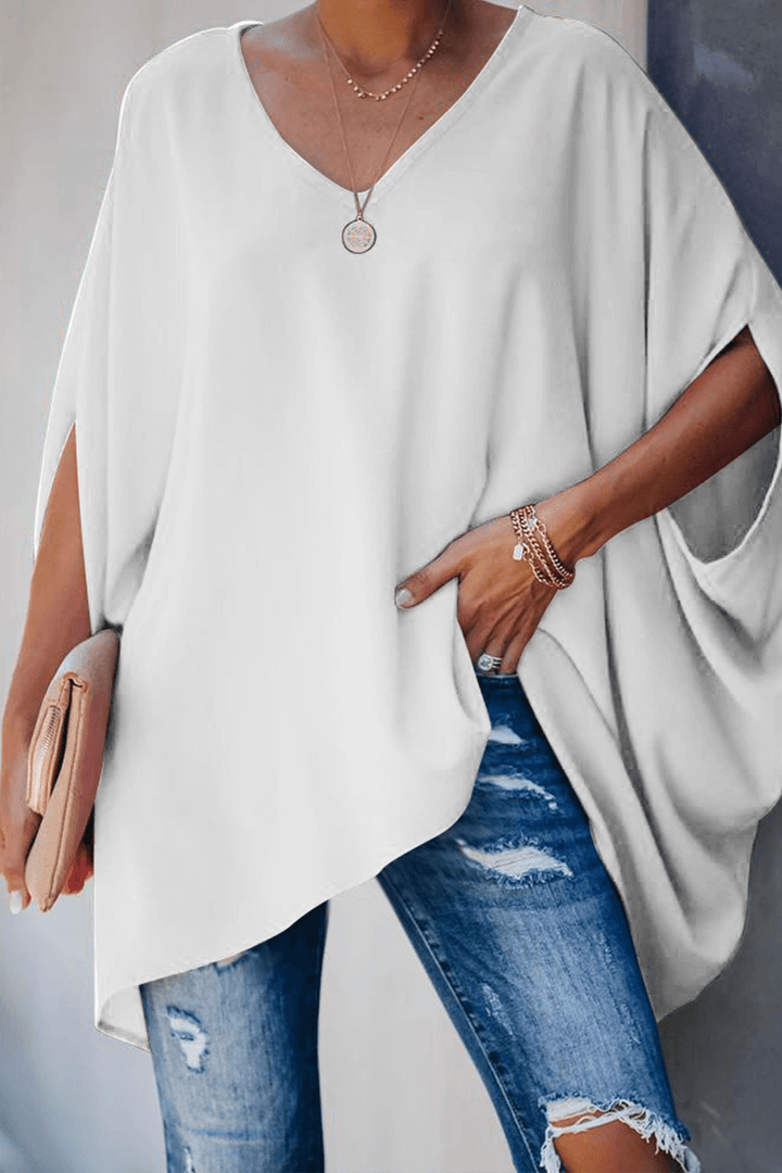 Women's Casual V-Neck T-Shirt: Relaxed Fit, Soft & Breathable