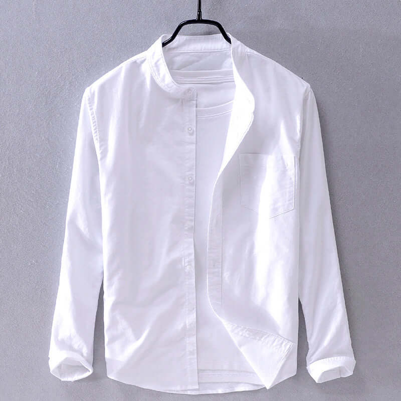 Men's Long Sleeve Button-Down Shirt: Slim Fit Casual & Formal Shirt