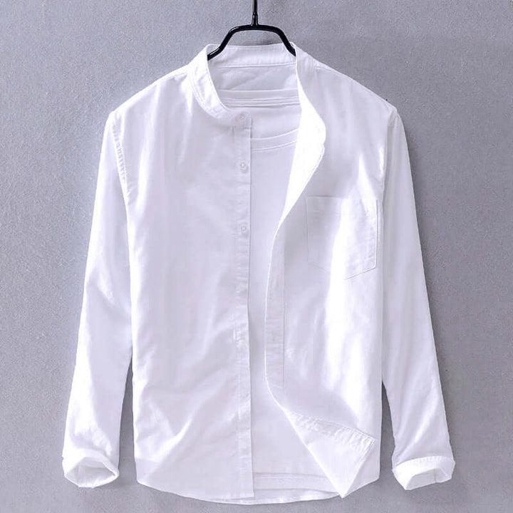 Men's Long Sleeve Button-Down Shirt: Slim Fit Casual & Formal Shirt