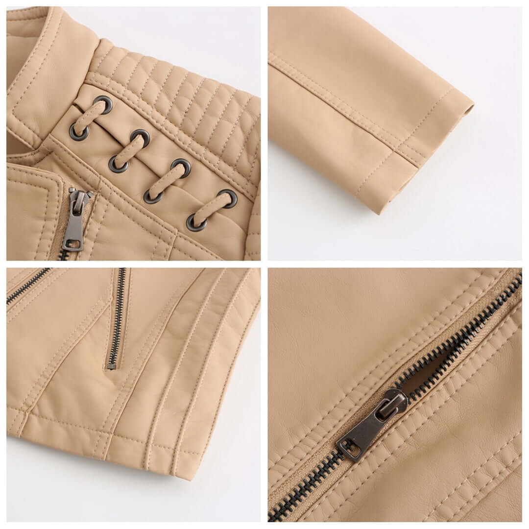 Women's PU Leather Motorcycle Jacket: Edgy Style & Comfort