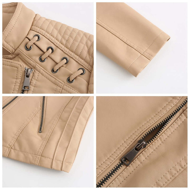 Women's PU Leather Motorcycle Jacket: Edgy Style & Comfort