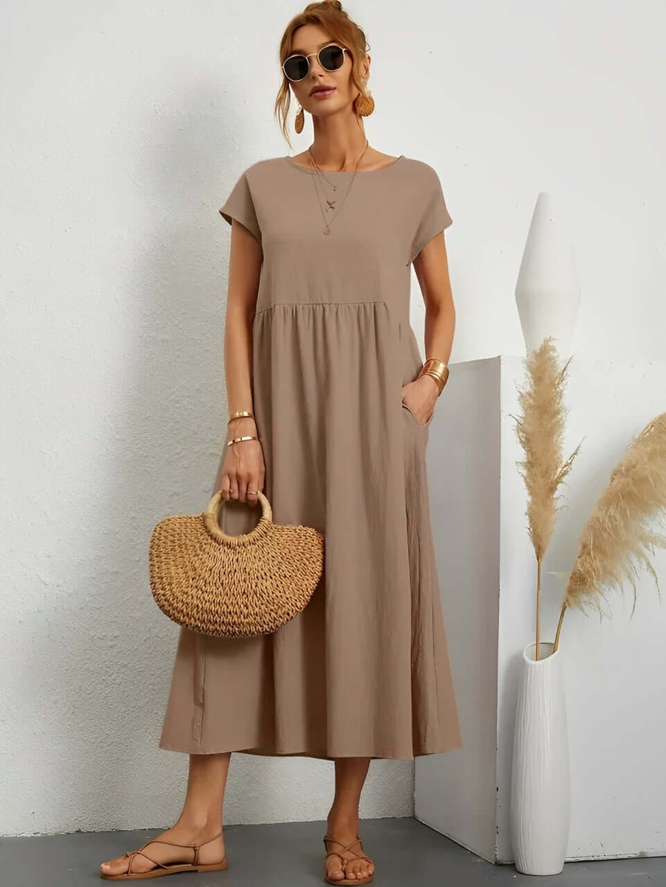 Summer Cotton Dress: Relaxed Fit, Breathable & Comfortable