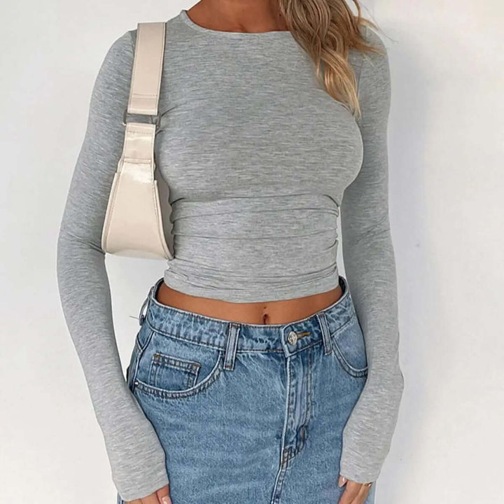 Women's Long-Sleeve Casual Top: Relaxed Fit, Soft Fabric