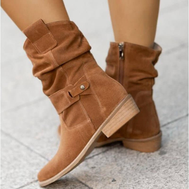 Stylish Low-Heel Ankle Boots for Women
