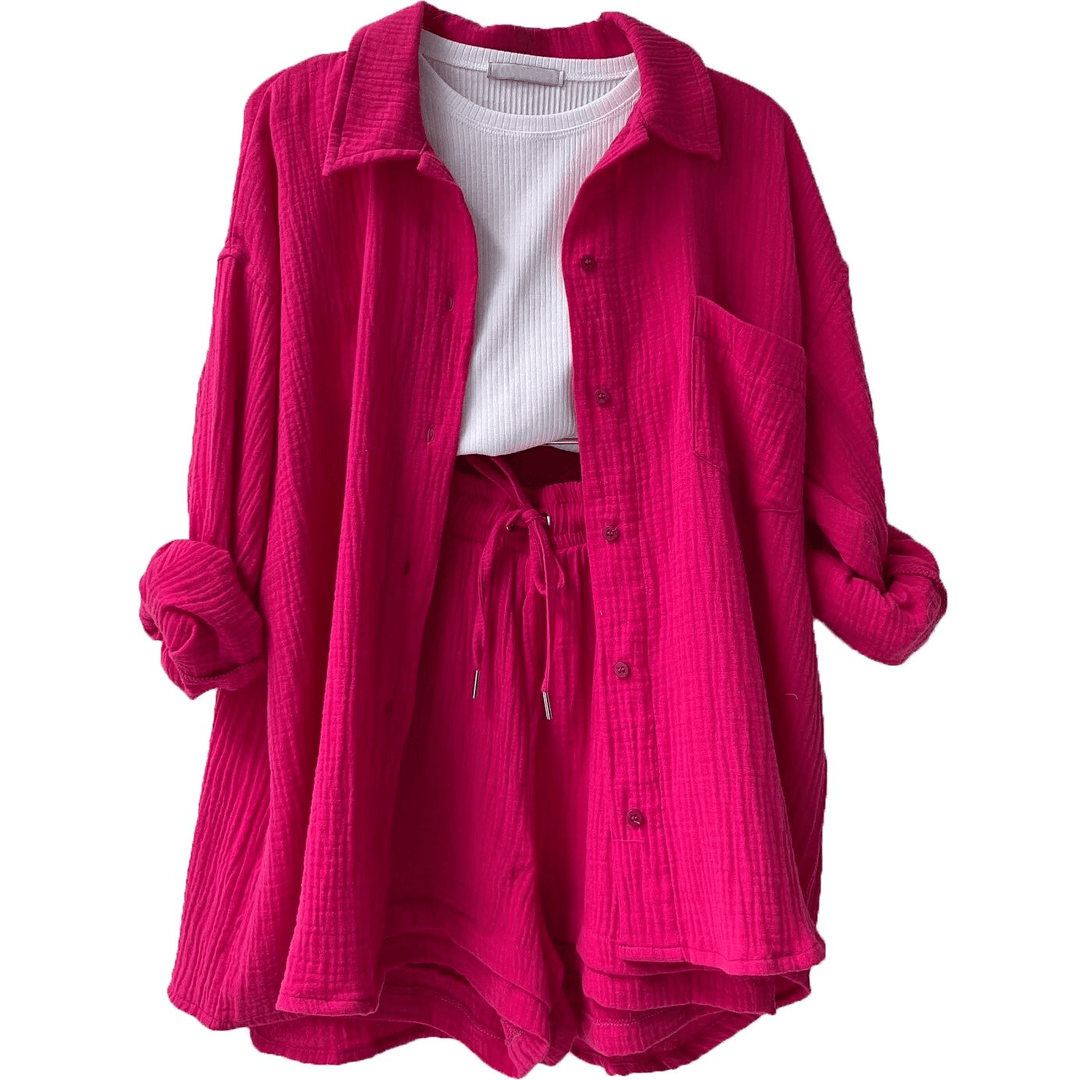Women's Cotton Loungewear Set: Soft, Comfortable & Relaxed Fit