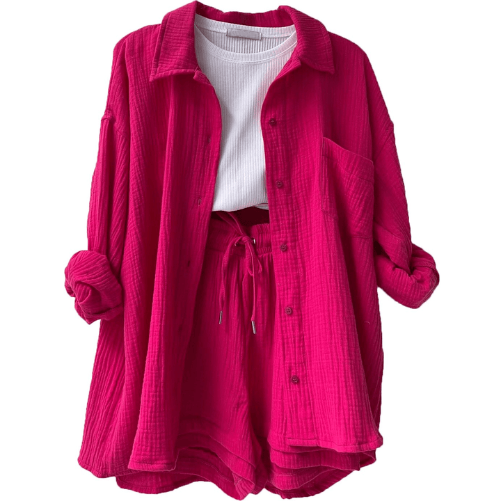 Women's Cotton Loungewear Set: Soft, Comfortable & Relaxed Fit