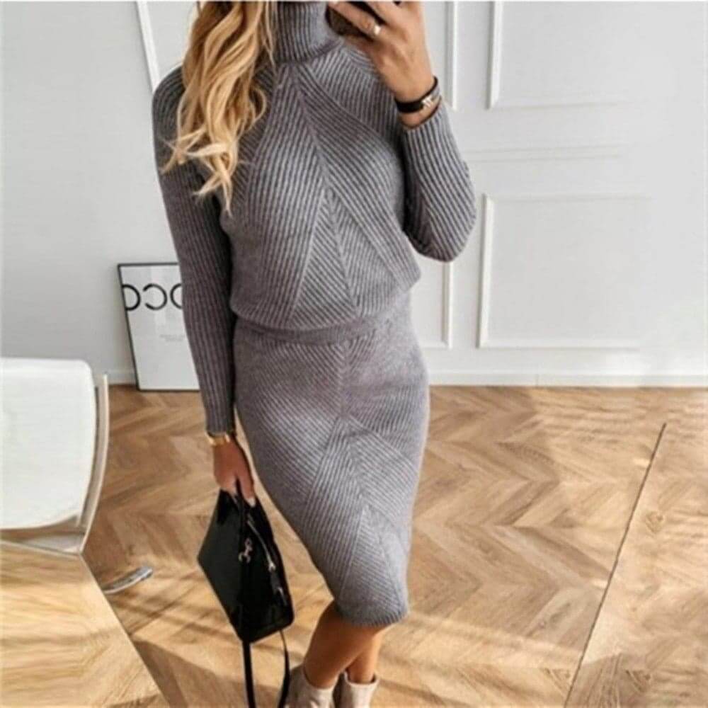Cozy Knit Pullover Dress: Women's Soft Winter Dress