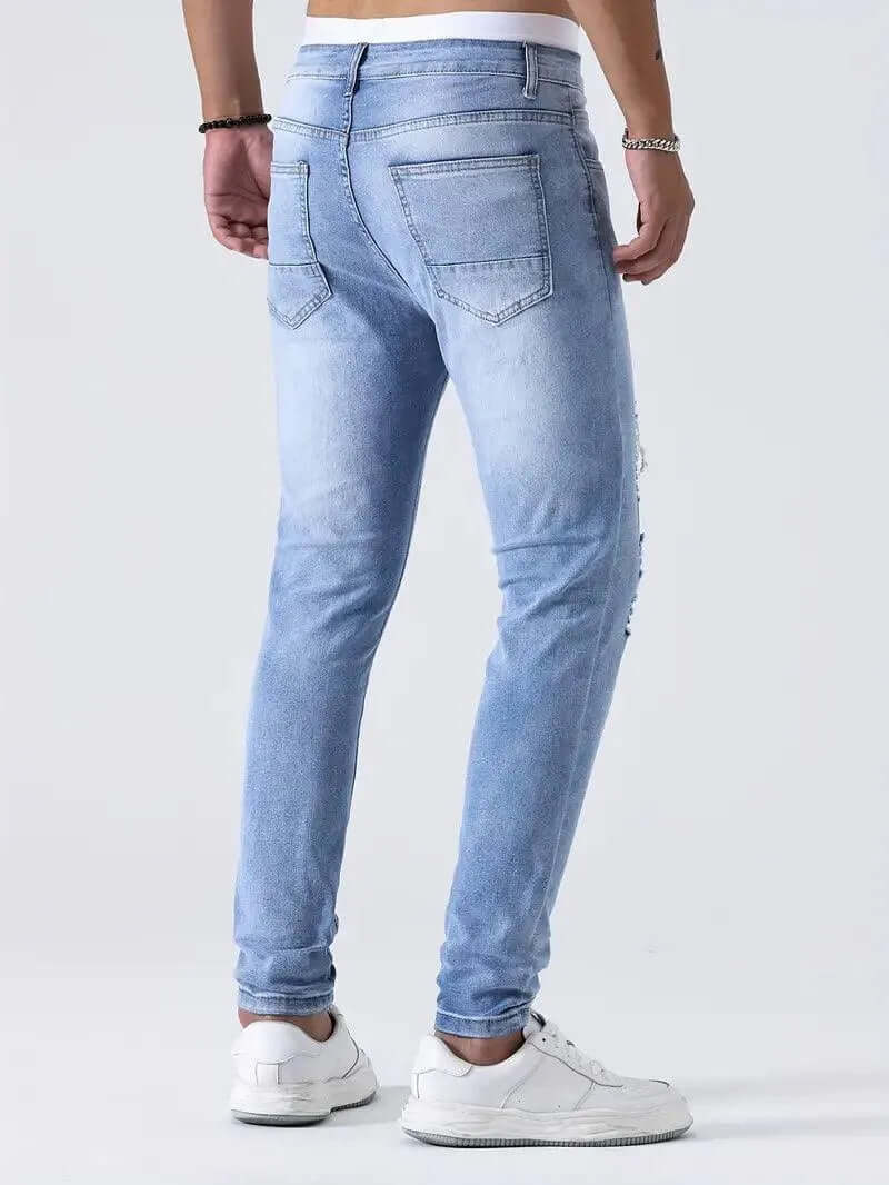 Men's Slim Fit Distressed Jeans