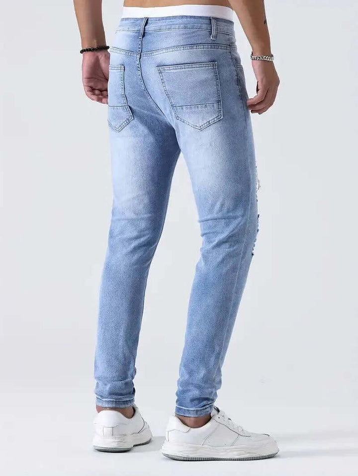 Men's Slim Fit Distressed Jeans