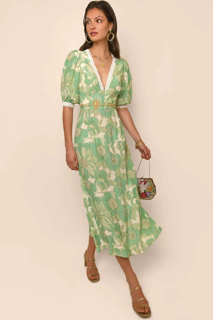 Sleeveless Casual Midi Summer Dress