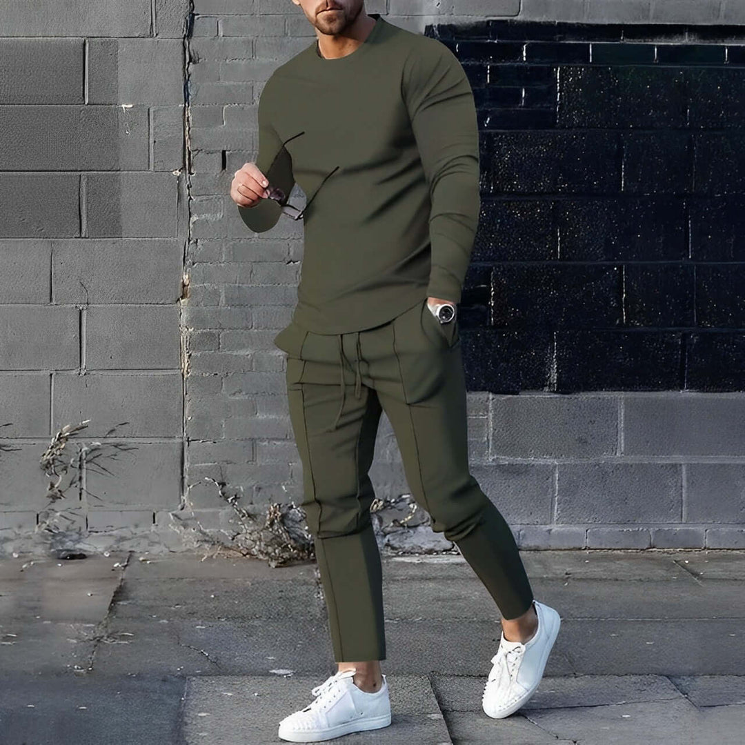 Men's Slim Fit Long Sleeve Crew Neck Sweater