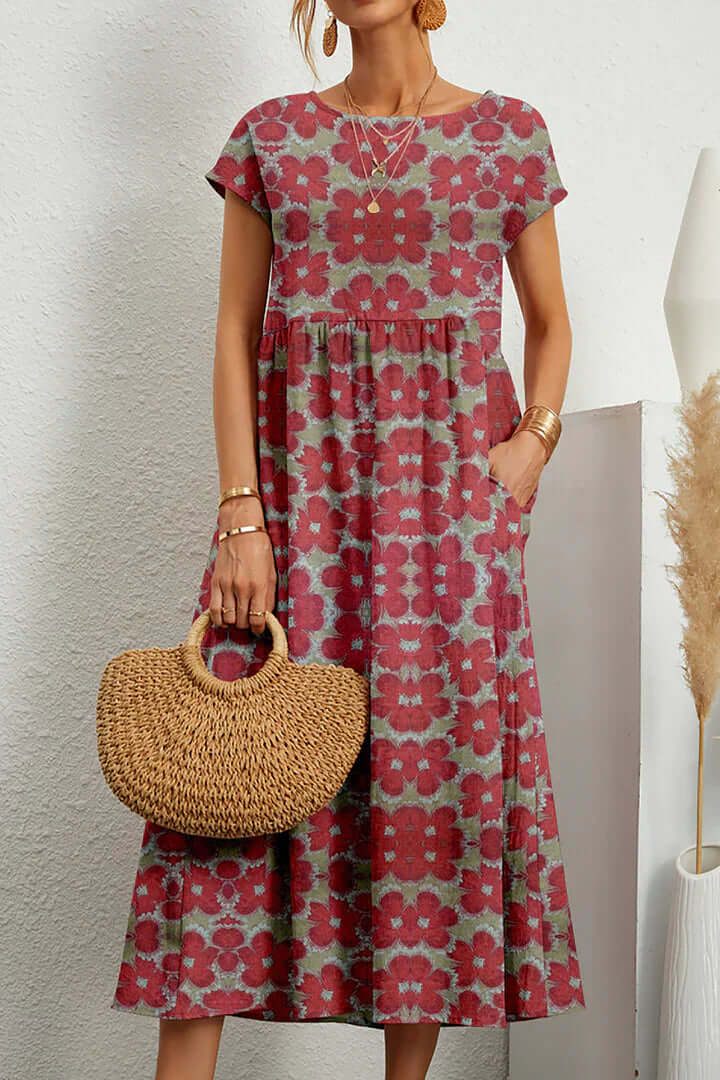 Summer Printed Midi Dress