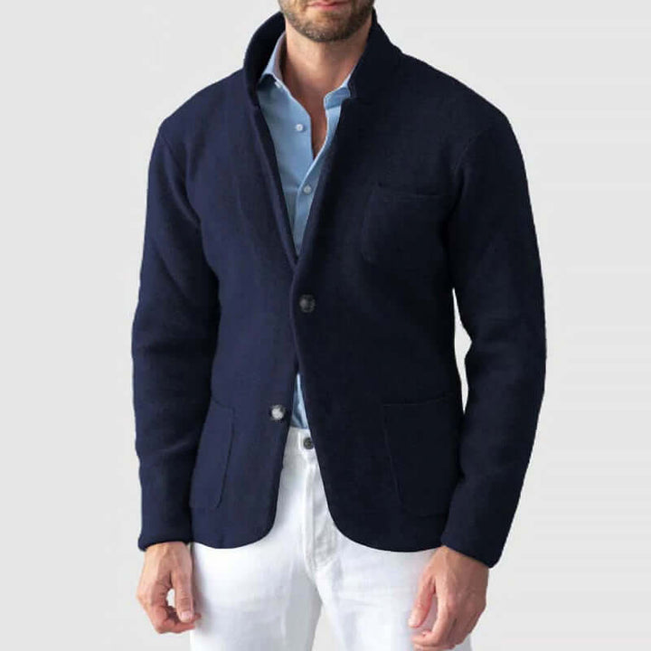 Men's Vintage Cardigan: Standard Collar, Long Sleeve
