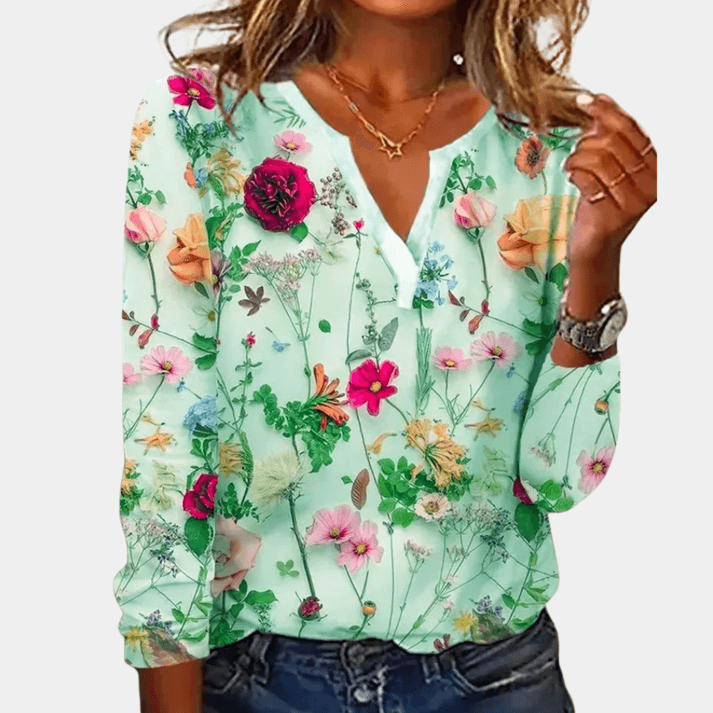 Lightweight Floral Print Women's Blouse