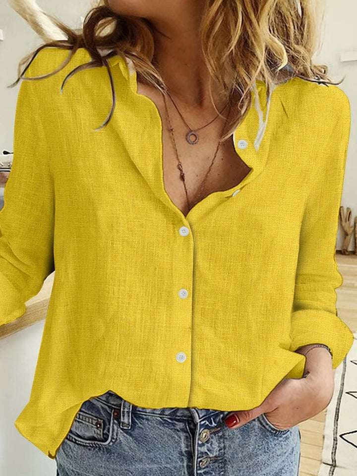 Women's Relaxed Fit Long Sleeve Cotton Shirt